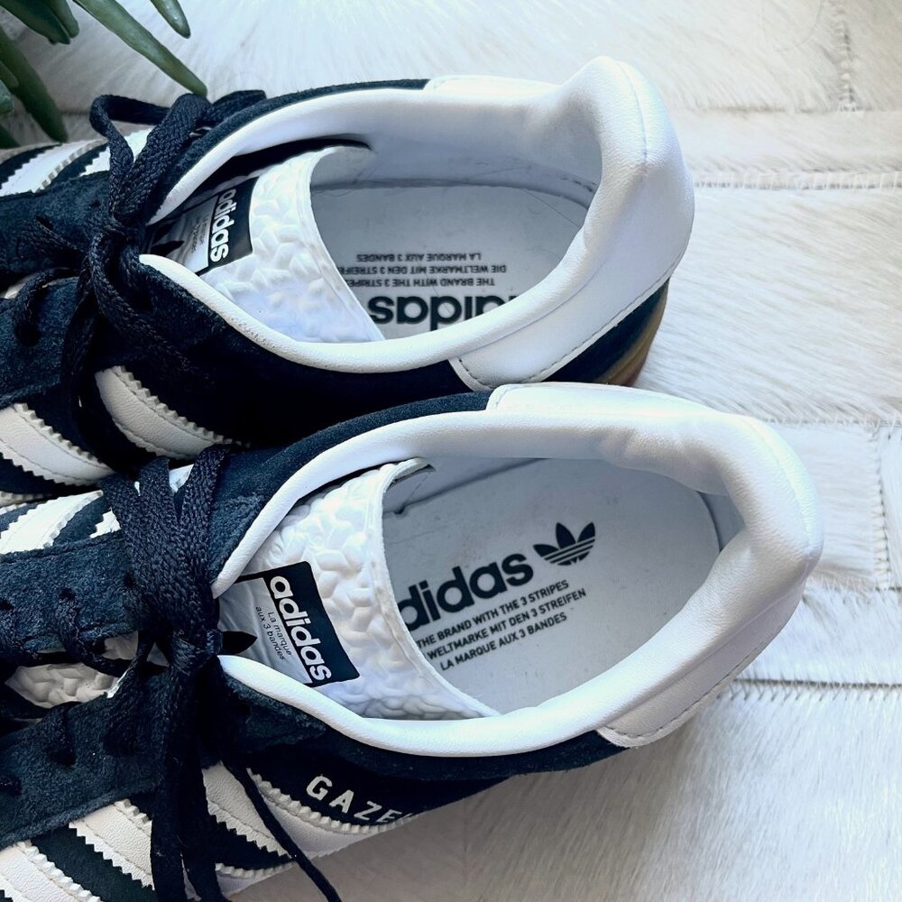 adidas Gazelle Bold Platform Sneakers Black/ Cloud White Size 9 - Picture 7 of 10